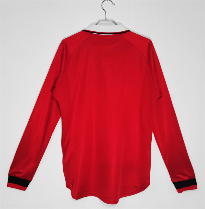 Manchester United Home Long Sleeve Retro Jersey 1999/00