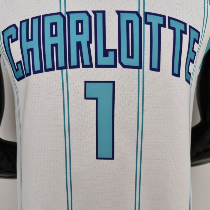 LaMelo Ball Charlotte Hornets 75th Anniversary Swingman Jersey White