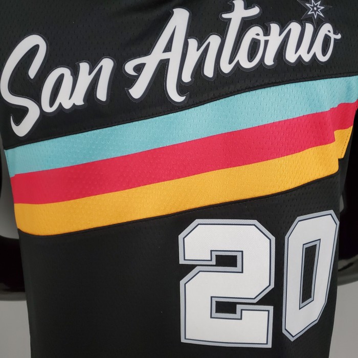 Manu Ginobili San Antonio Spurs City Edition Swingman Jersey Black