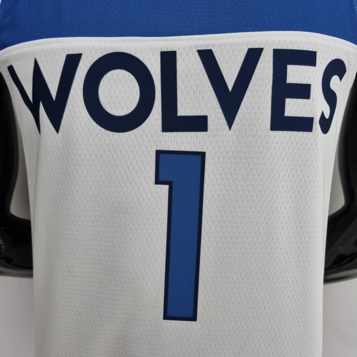 Anthony Edwards Minnesota Timberwolves 75th Anniversary Swingman Jersey White