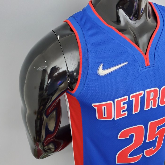 Derrick Rose Detroit Pistons 75th Anniversary Swingman Jersey Blue