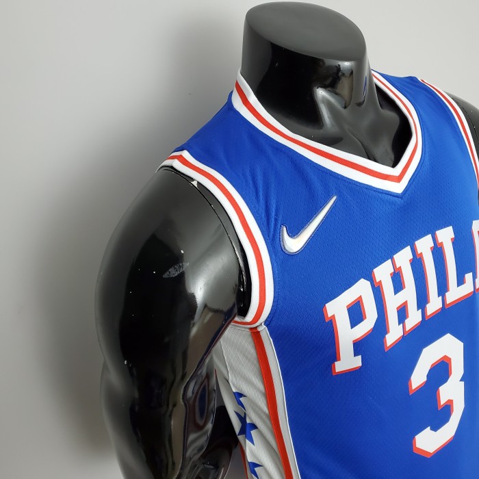 Allen Iverson Philadelphia 76ers 75th Anniversary Swingman Jersey Blue
