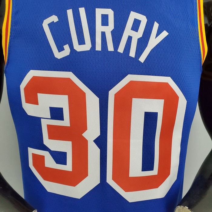 Stephen Curry Golden State Warriors 75th Anniversary Swingman Jersey Retro Blue
