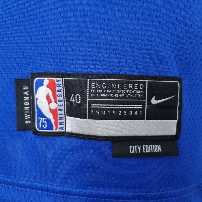 Jeremy Lin New York Knicks 75th Anniversary Swingman Jersey Blue