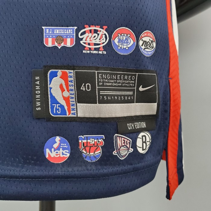 Kevin Durant Brooklyn Nets 2022 75th Anniversary Swingman Jersey Royal Blue