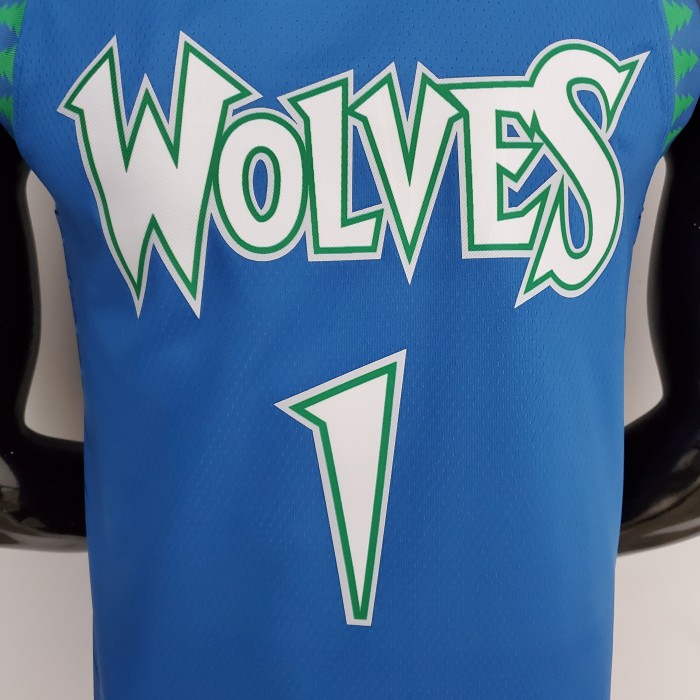Anthony Edwards Minnesota Timberwolves 75th Anniversary 2022 Swingman Jersey Blue