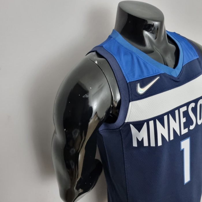 Anthony Edwards Minnesota Timberwolves 75th Anniversary Swingman Jersey Blue