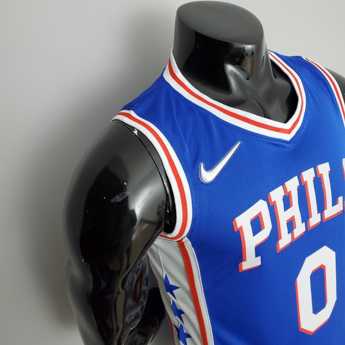 Tyrese Maxey Philadelphia 76ers 75th Anniversary Swingman Jersey Blue