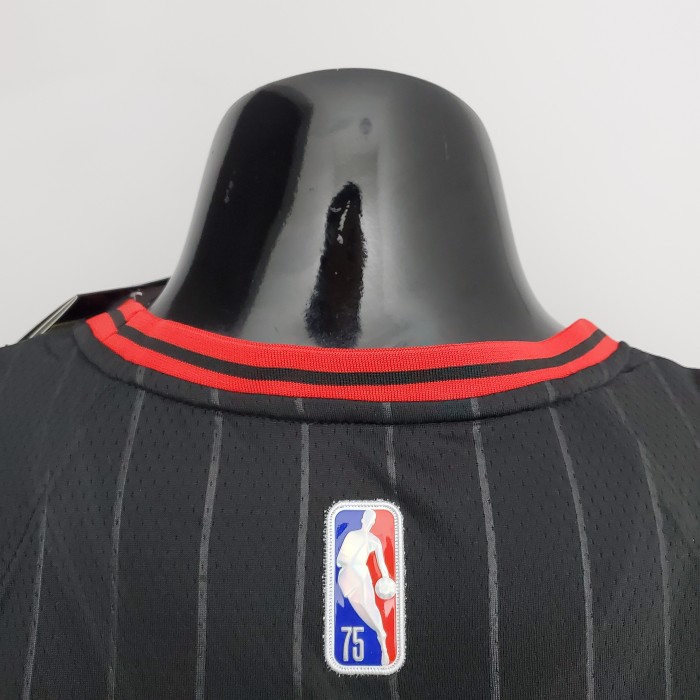 Michael Jordan Chicago Bulls 75th Anniversary Swingman Jersey Flyers Black