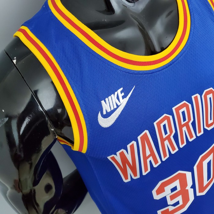 Stephen Curry Golden State Warriors 75th Anniversary Swingman Jersey Retro Blue