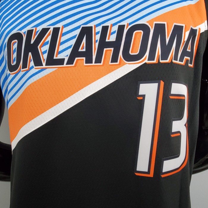 Paul George Oklahoma City Thunder City Edition Swingman Jersey Black