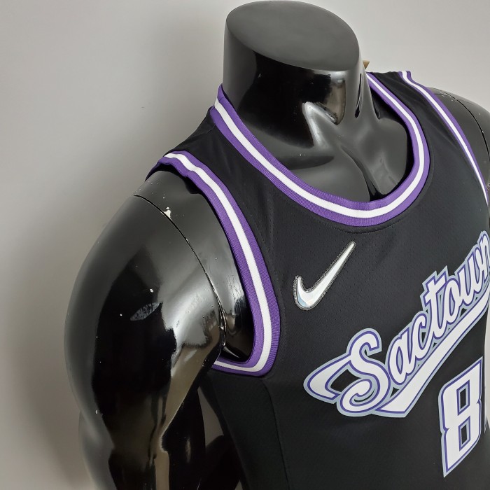 Neemias Queta Sacramento Kings 2022 City Edition Swingman Jersey Black