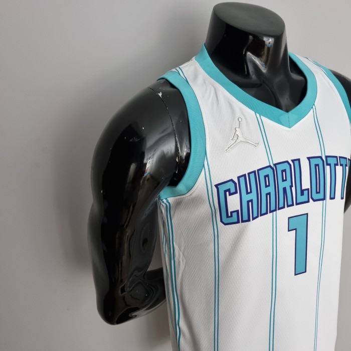 LaMelo Ball Charlotte Hornets 75th Anniversary Swingman Jersey White