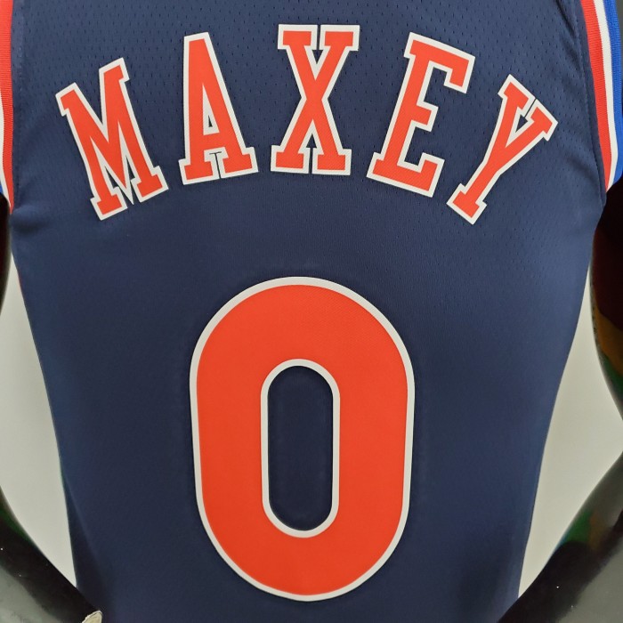 Tyrese Maxey Philadelphia 76ers 2022 City Edition Swingman Jersey Royal Blue