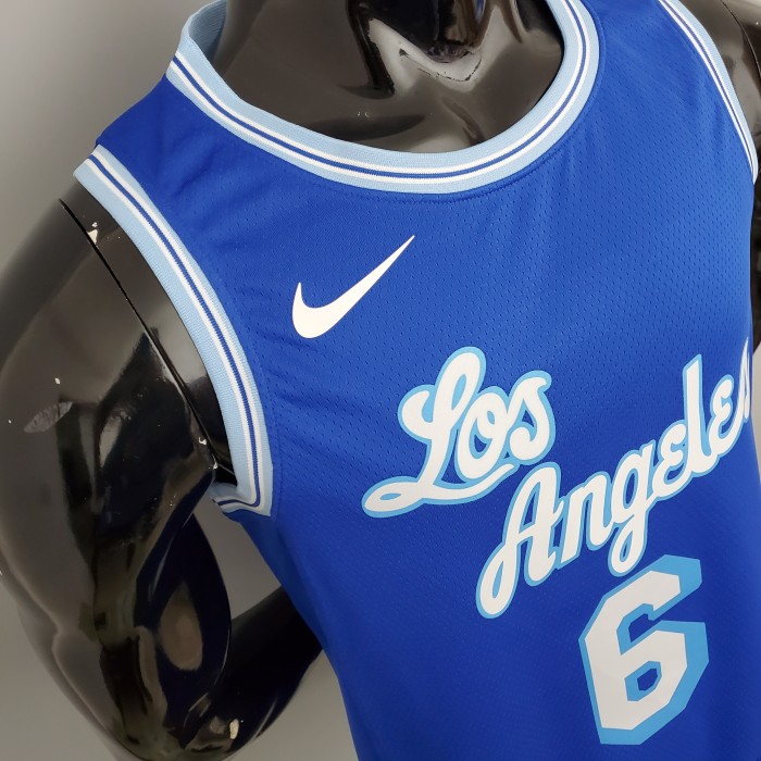 LeBron James #6 Los Angeles Lakers 2020/21 Swingman Jersey Retro Blue