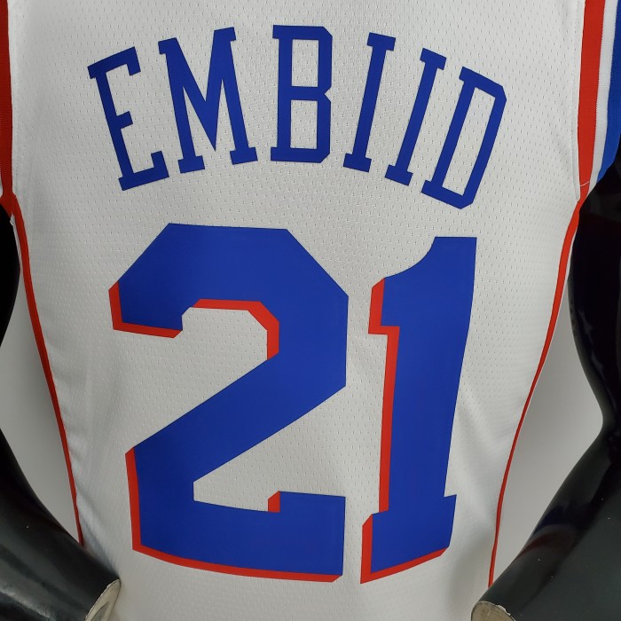 Joel Embiid Philadelphia 76ers 75th Anniversary Swingman Jersey White