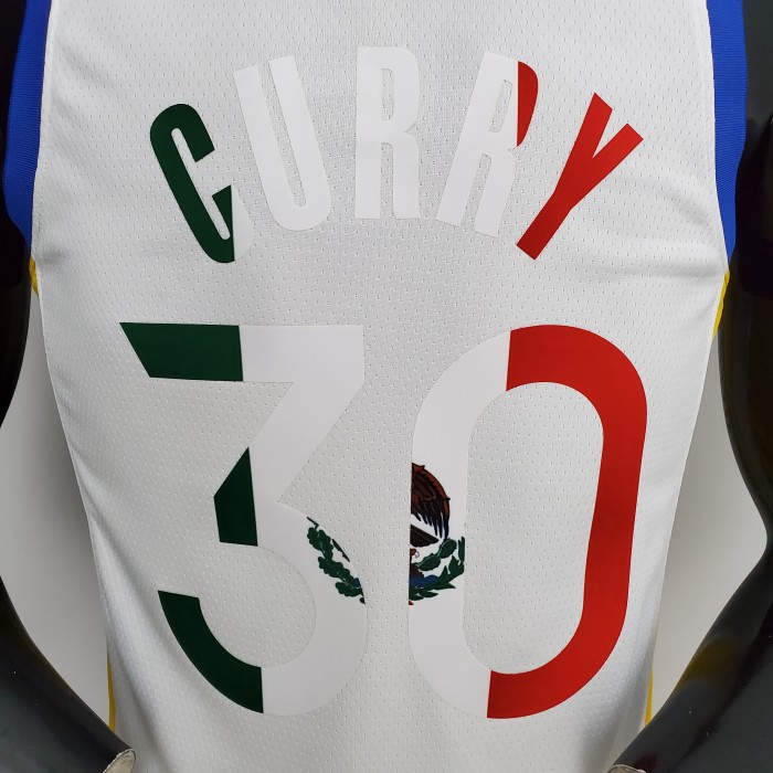 Stephen Curry Golden State Warriors 75th Anniversary Swingman Jersey Mexico Edition White