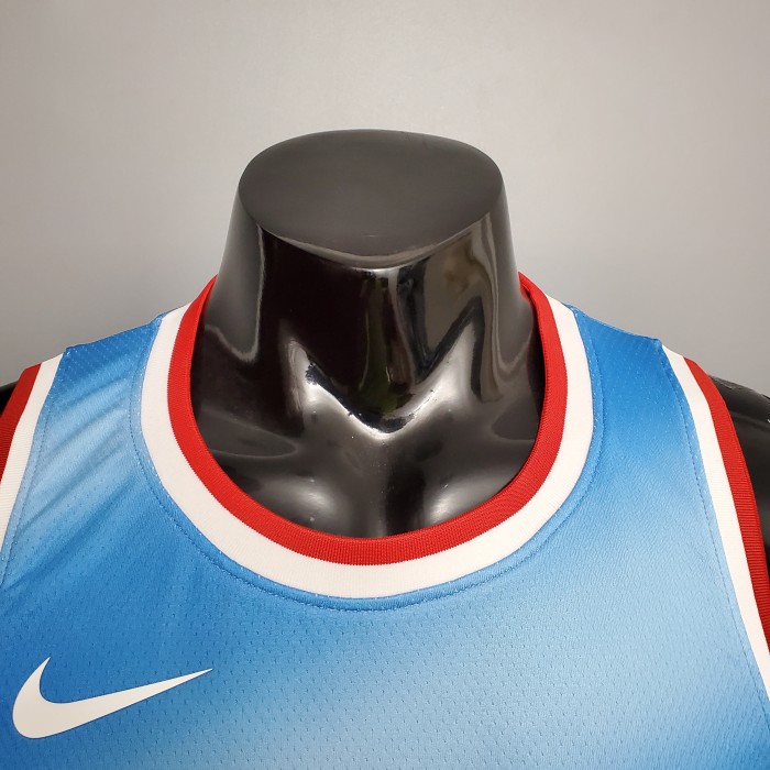Kevin Durant Brooklyn Nets Retro Limited Edition Blue Swingman Jersey