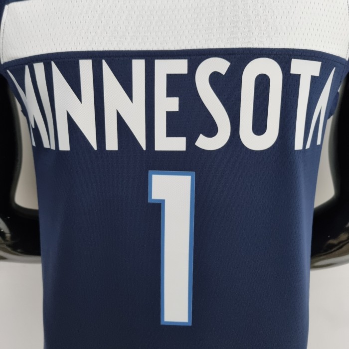 Anthony Edwards Minnesota Timberwolves 75th Anniversary Swingman Jersey Blue
