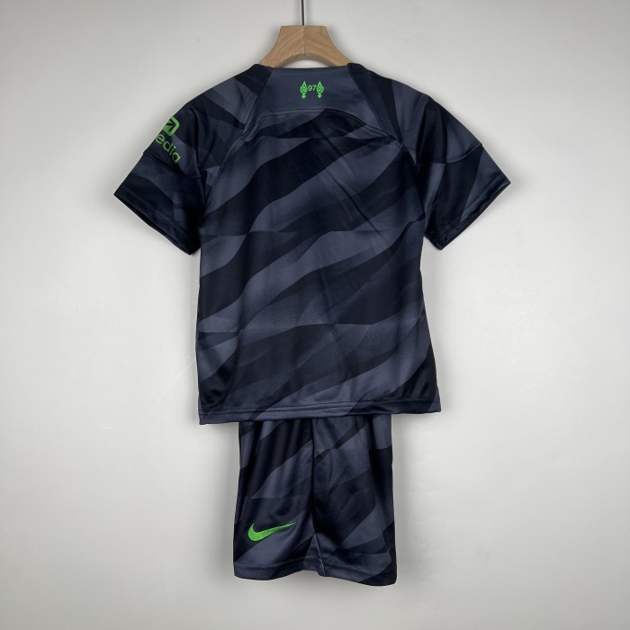 Liverpool Kids Goalkeeper Jersey 23/24 Gray