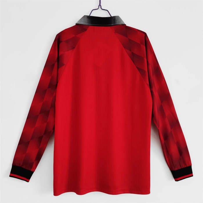 Manchester United Home Long Sleeve Retro Jersey 96/97
