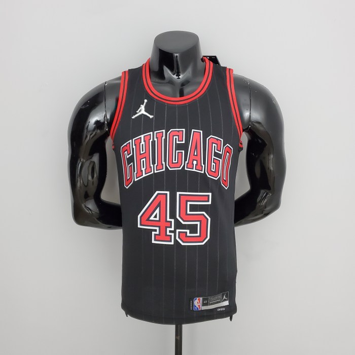 Michael Jordan Chicago Bulls 75th Anniversary Swingman Jersey Flyers Black