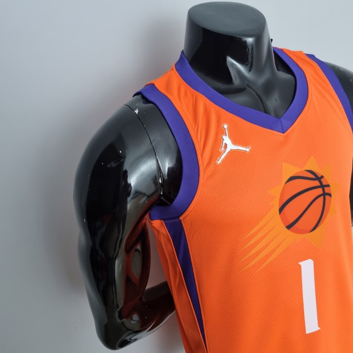 Devin Booker Phoenix Suns 75th Anniversary Swingman Jersey Orange