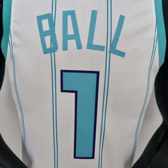 LaMelo Ball Charlotte Hornets 75th Anniversary Swingman Jersey White
