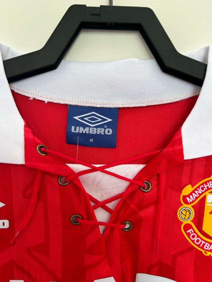 Manchester United Home Long Sleeve Retro Jersey 1992/94