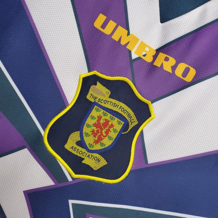 Scotland white Retro Jersey 94/96