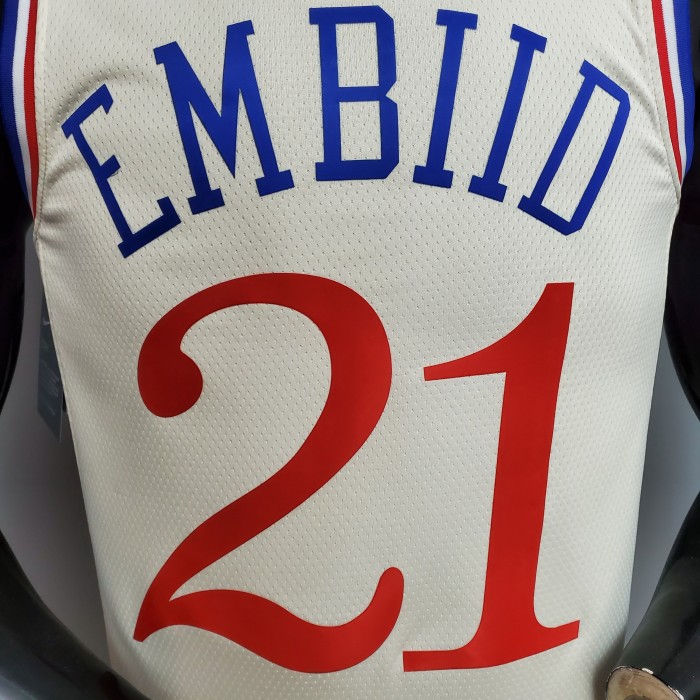 Joel Embiid Philadelphia 76ers City Limited Edition Swingman Jersey Beige