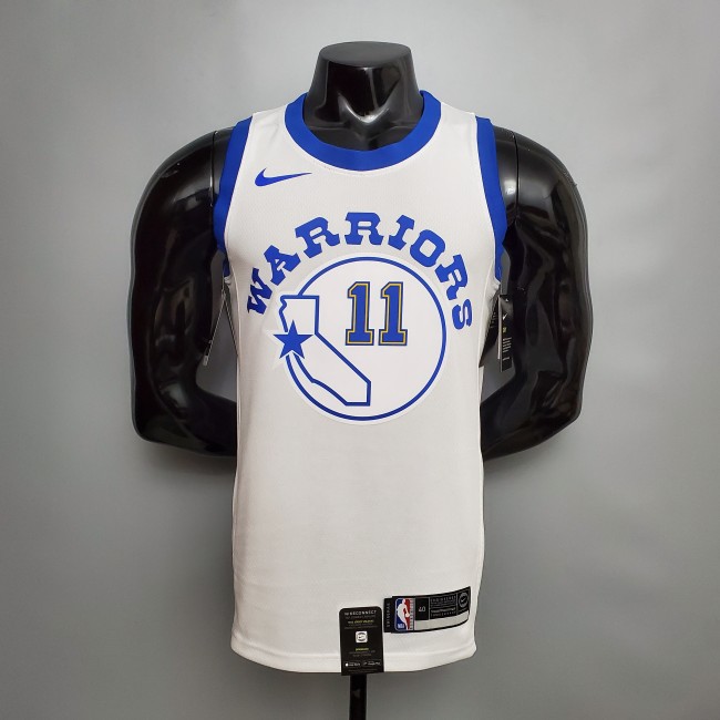 Klay Thompson Golden State Warriors Retro Version Swingman Jersey White