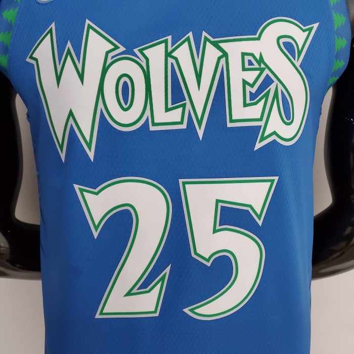 Derrick Rose Minnesota Timberwolves 75th Anniversary 2022 Swingman Jersey Blue