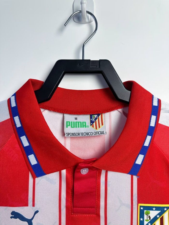 Atletico Madrid Home Long Sleeve Retro Jersey 1995/96