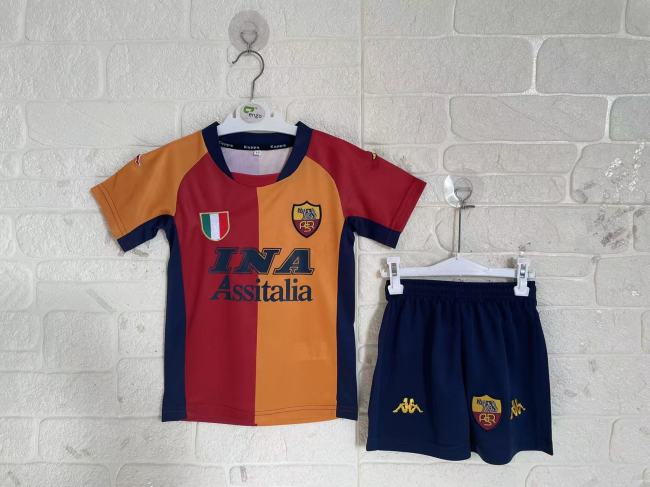 AS Roma Home Retro Kids Suit 2001/02