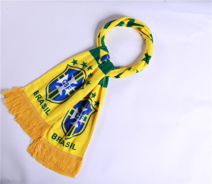 European Cup football plush custom tassel scarf souvenir