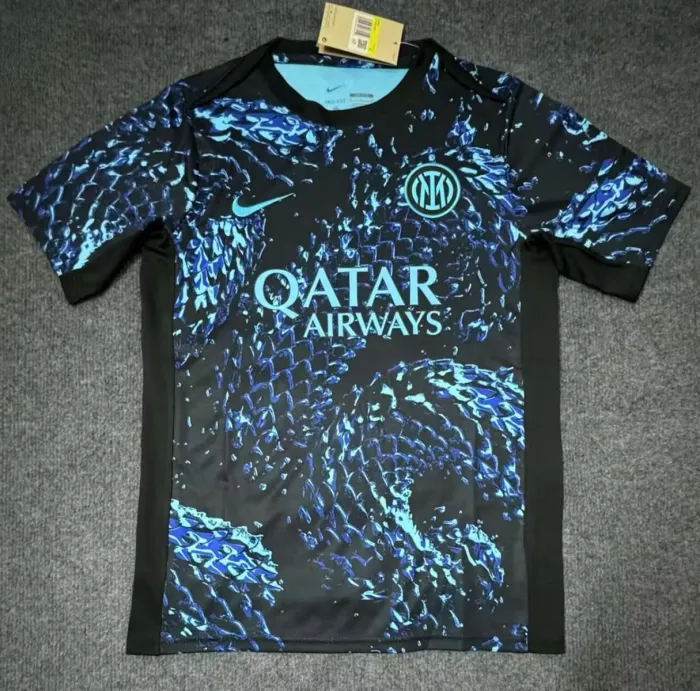 Inter Milan Blue Scale Pattern Man Jersey 25/26