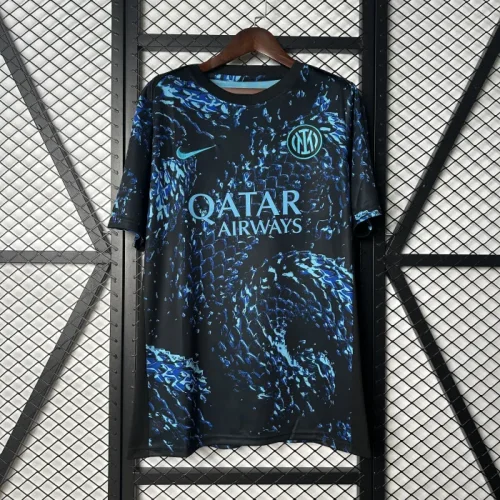 Inter Milan Blue Scale Pattern Man Jersey 25/26