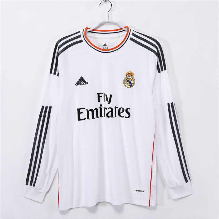 Real Madrid Home Retro Long Sleeve Jersey 2013/14