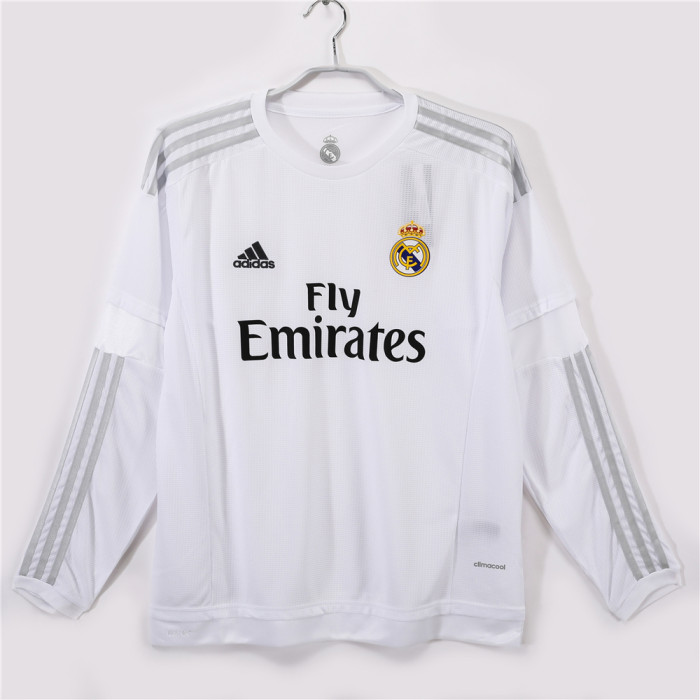 Real Madrid Home Retro Long Sleeve Jersey 2015/16