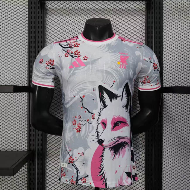 2025 Japan Plum Blossom and Snow Fox White Player Version Man Jersey
