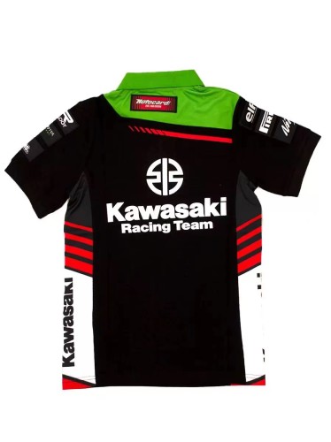 Copy Kawasaki Racing Team Polo Shirt Black NO Number
