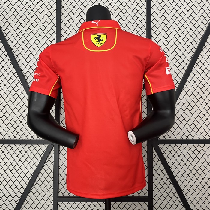 2024 Ferrari Racing Polo Shirt Red NO Number