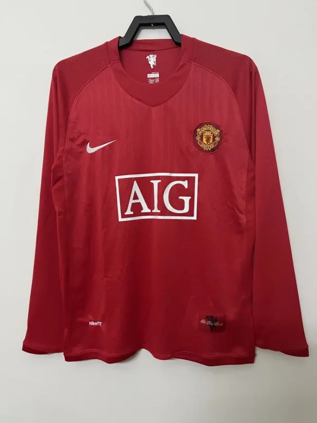Manchester United Home Long Sleeve Retro Jersey 07/08