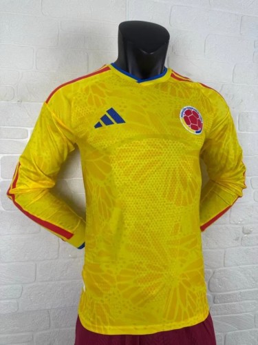 Colombia 2026 World Cup Home Player Long Sleeve Men Jersey