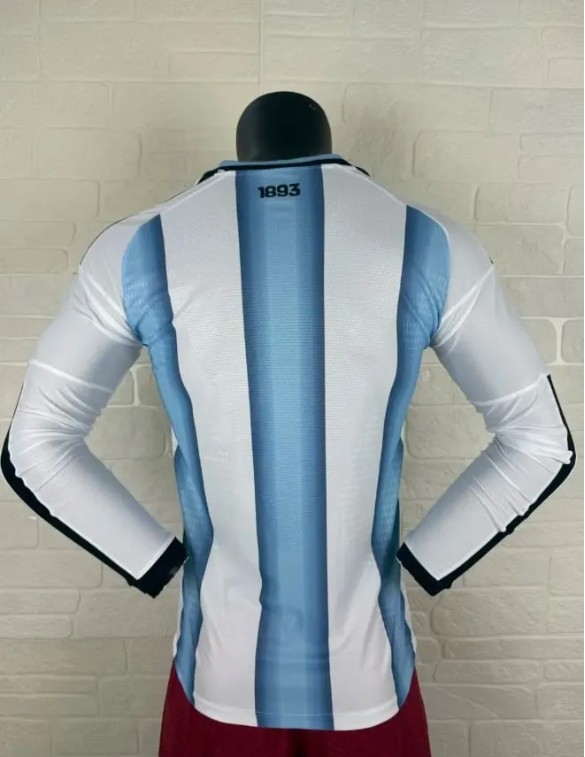 Argentina 2026 World Cup Home Player Long Sleeve Men Jersey