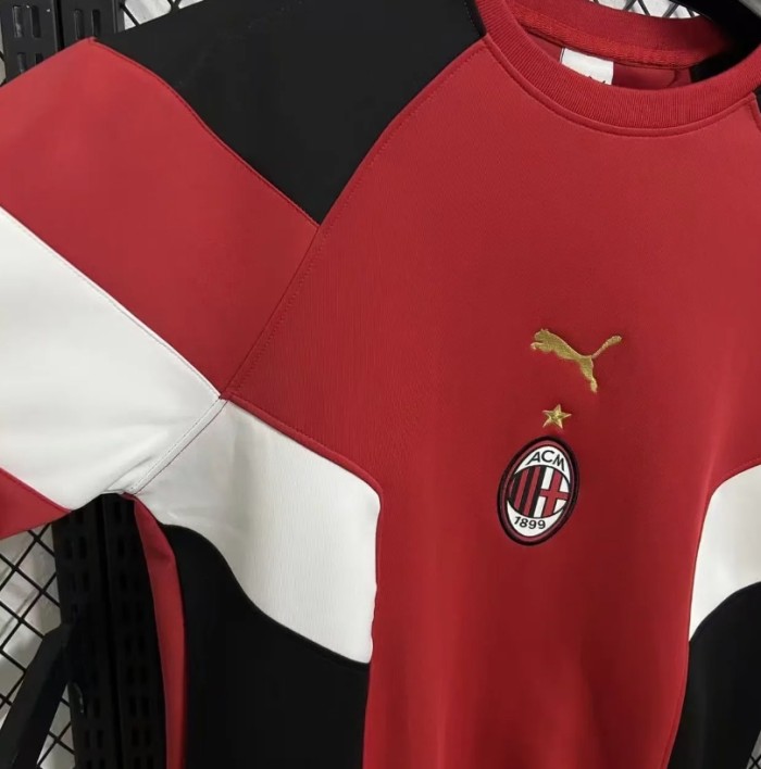 AC Milan Hoodless Sweatshirt Training Jersey 25/26