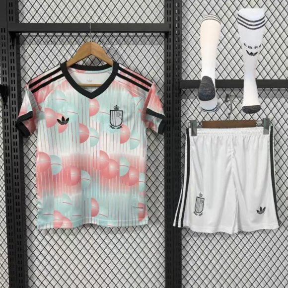 Belgium 2026 World Cup Away Kids Suit & Socks