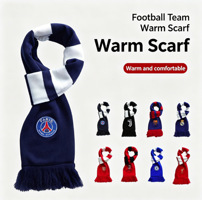 Football Team Warm Knit Scarf