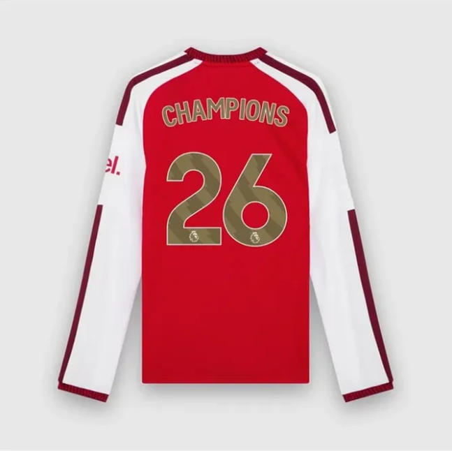 Arsenal Home Champions Man Long Sleeve Jersey 26/27